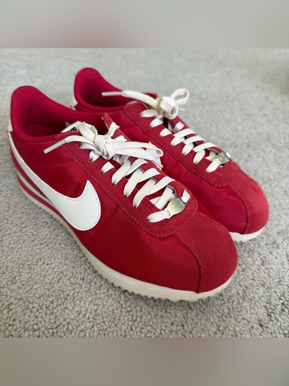 Nike Women’s Red and White Low-Top Sneakers